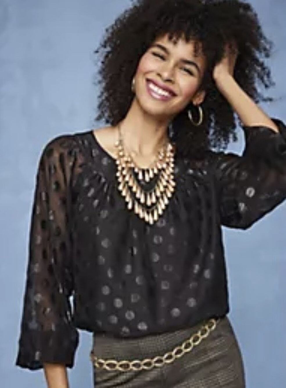 Isaac Mizrahi Live Champagne Faux Pearl Layered Statement Necklace NIB